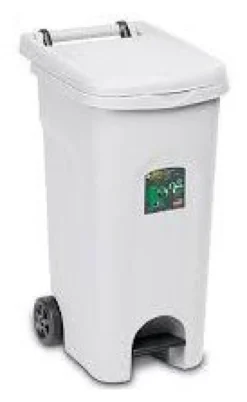 Bidone carellato Stefanplast 25604 URBAN ECO SYSTEM con pedale Bianco
