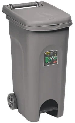Bidone carellato Stefanplast 25603 URBAN ECO SYSTEM con pedale Grigio