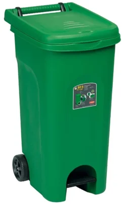 Bidone carellato Stefanplast 25601 URBAN ECO SYSTEM con pedale Verde