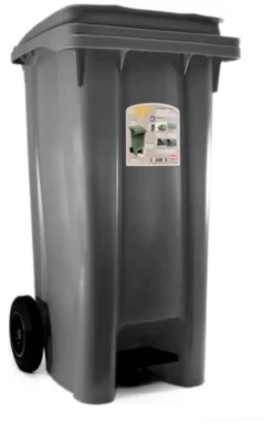 Bidone carellato Stefanplast 25706 URBAN ECO SYSTEM con pedale Grigio