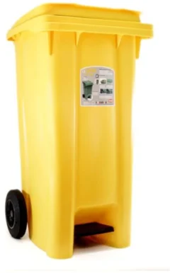 Bidone carellato Stefanplast 25705 URBAN ECO SYSTEM con pedale Giallo