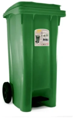 Bidone carellato Stefanplast 25701 URBAN ECO SYSTEM con pedale Verde