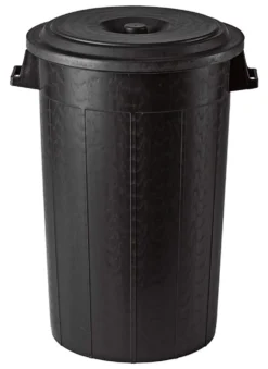 Bidone Stefanplast 25110+25990 con coperchio Nero