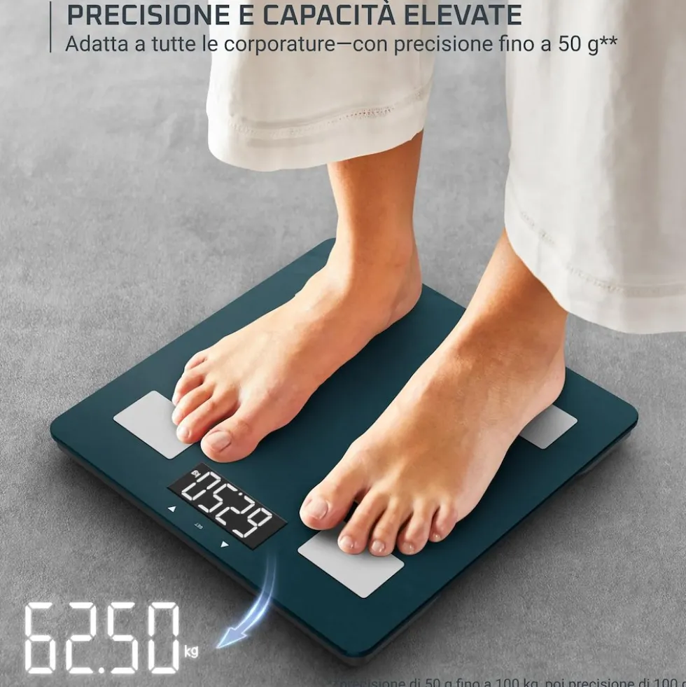 Bilancia pesapersone Rowenta Body Up 2.0 BR2600 con 7 indicatori corporei