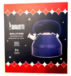 Bollitore Bialetti GNMWHITE006 con fischietto Blu