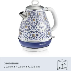 Bollitore elettrico Ariete 2869 Capri da 1,7L con base cordless