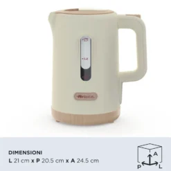 Bollitore elettrico Ariete 2846 Crema con finitura effetto legno