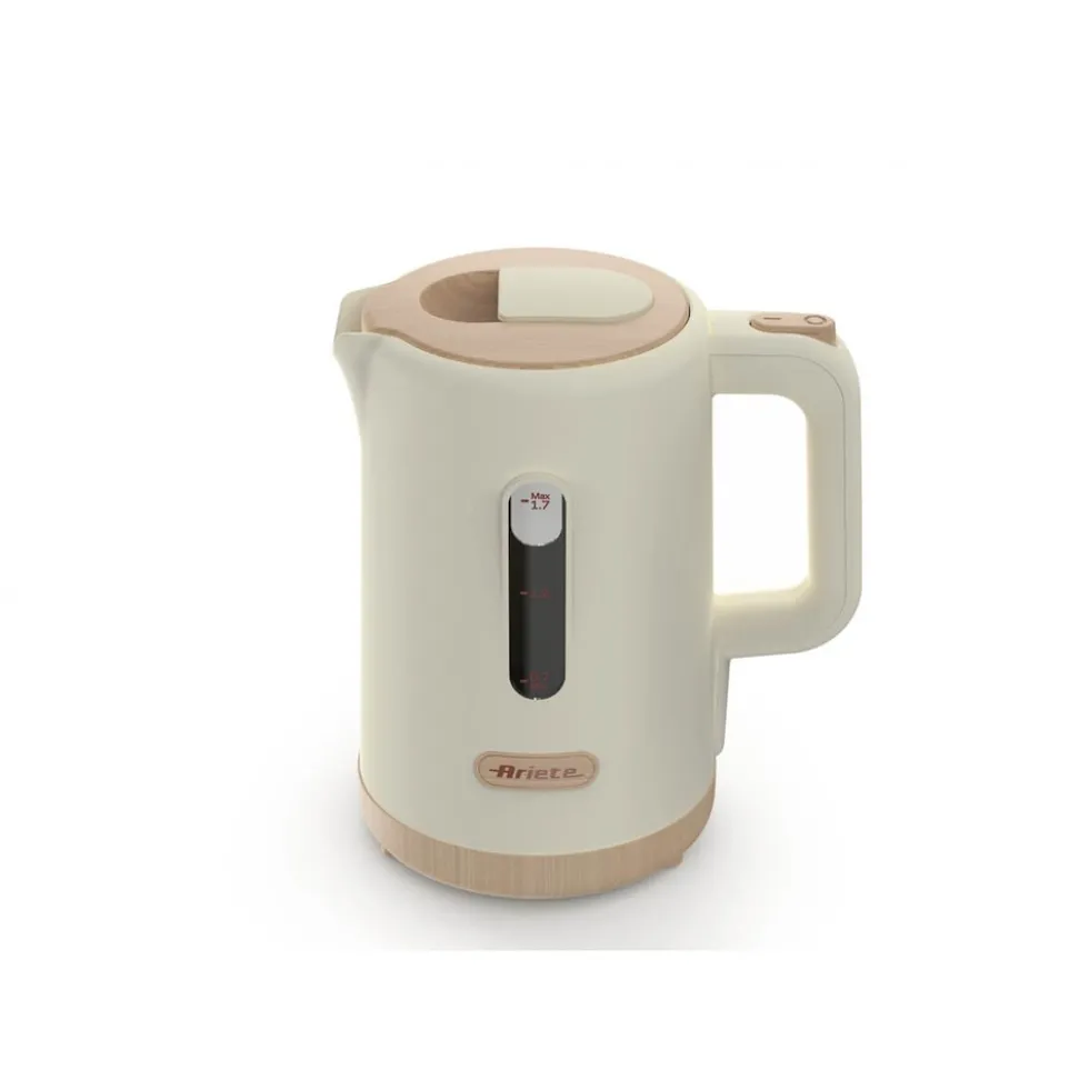Bollitore elettrico Ariete 2846 Crema con finitura effetto legno