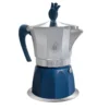 Borbone Moka A Cialde 3Tz Alluminio/Blu Per Fornelli Gas E Piastra A Induzione
