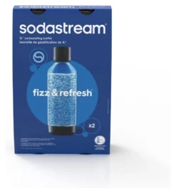 Bottiglia gasatore Sodastream 1542220490 FRESH 2 Pack Clear e Black