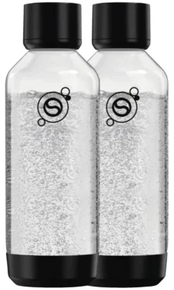 Bottiglia gasatore Sodastream 1542220490 FRESH 2 Pack Clear e Black