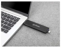 Box esterno hard disk Manhattan I CASE USB31C NGFFM2 USB C e USB A Bla