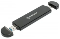 Box esterno hard disk Manhattan I CASE USB31C NGFFM2 USB C e USB A Bla