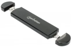 Box esterno hard disk Manhattan I CASE USB31C NGFFM2 USB C e USB A Bla
