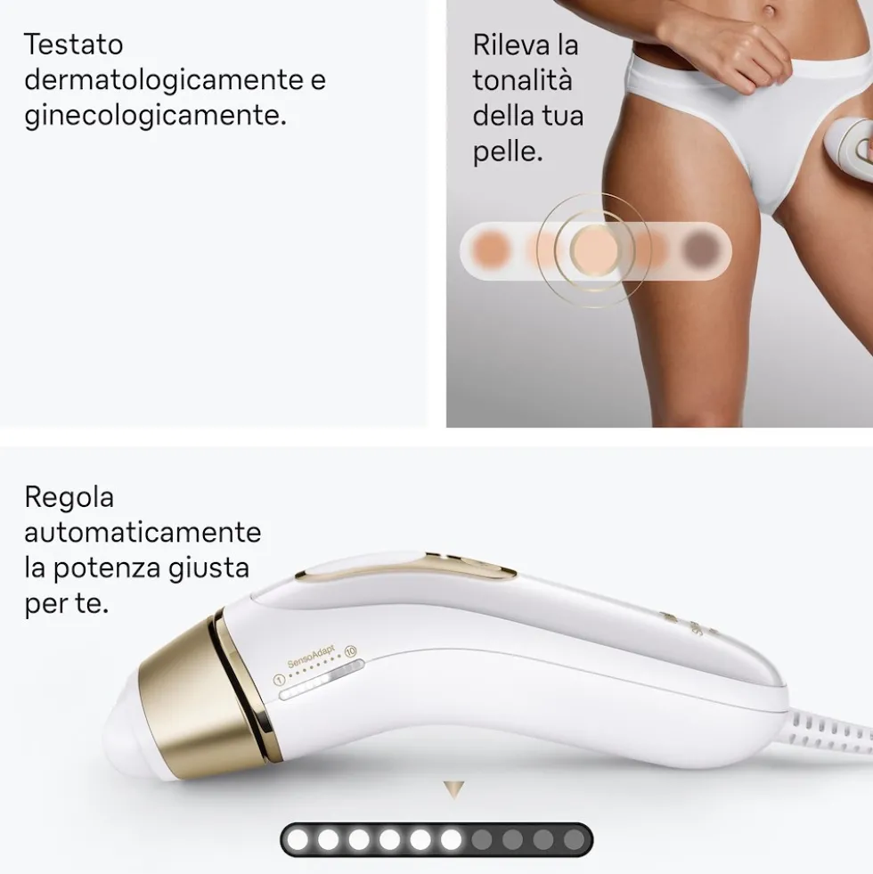 Braun Epilatore Luce Pulsata 400.000 Imp + Accessori