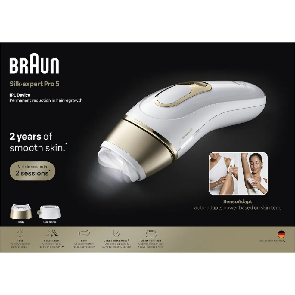 Braun Epilatore Luce Pulsata 400.000 Imp + Accessori