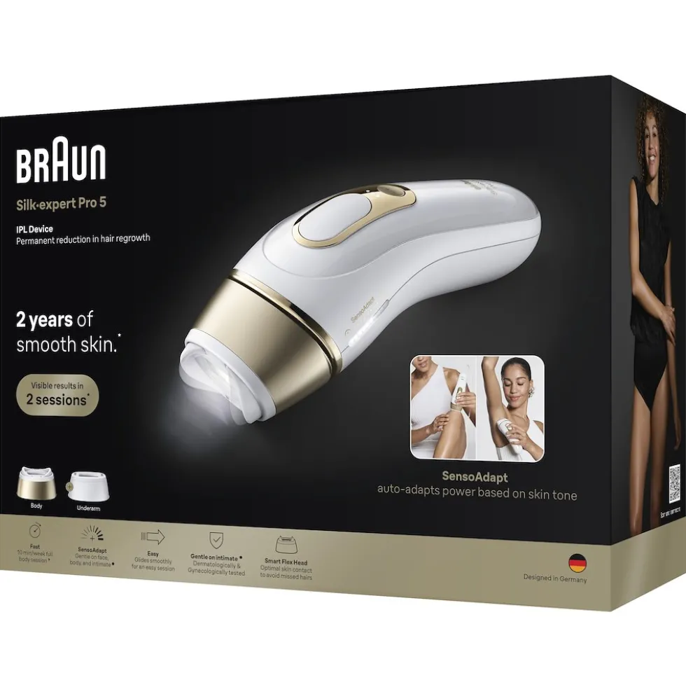 Braun Epilatore Luce Pulsata 400.000 Imp + Accessori