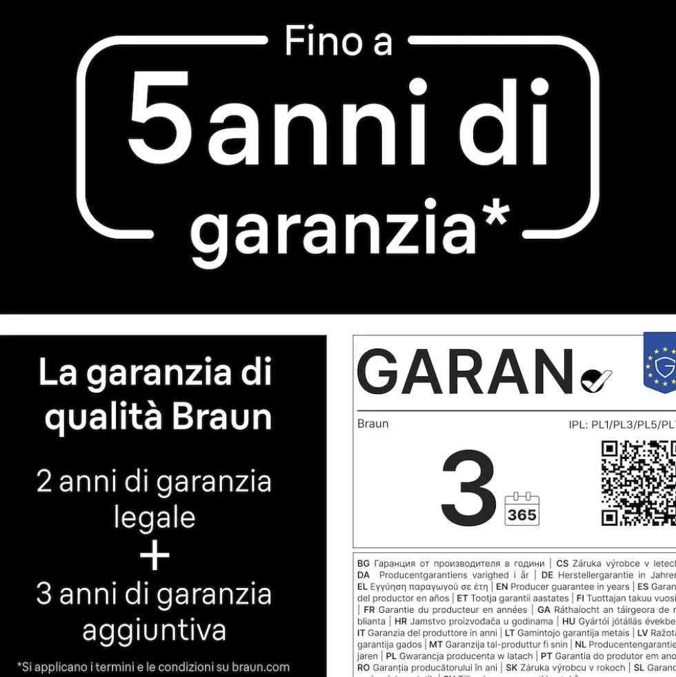 Braun Epilatore Luce Pulsata 3Modalita'' + Accessori
