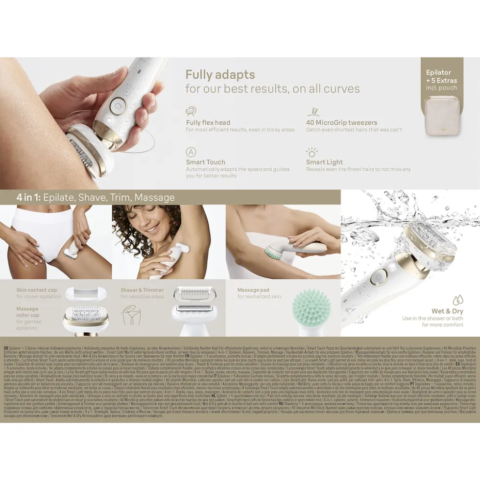 Braun Epilatore Ricaricabile Testina Flessibile