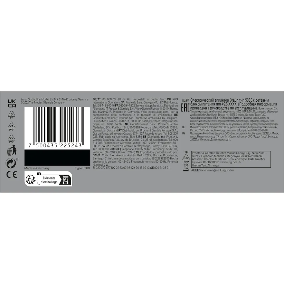 Braun Epilatore Ric 40Pinz 3Acc Wet&Dry 2 Vel