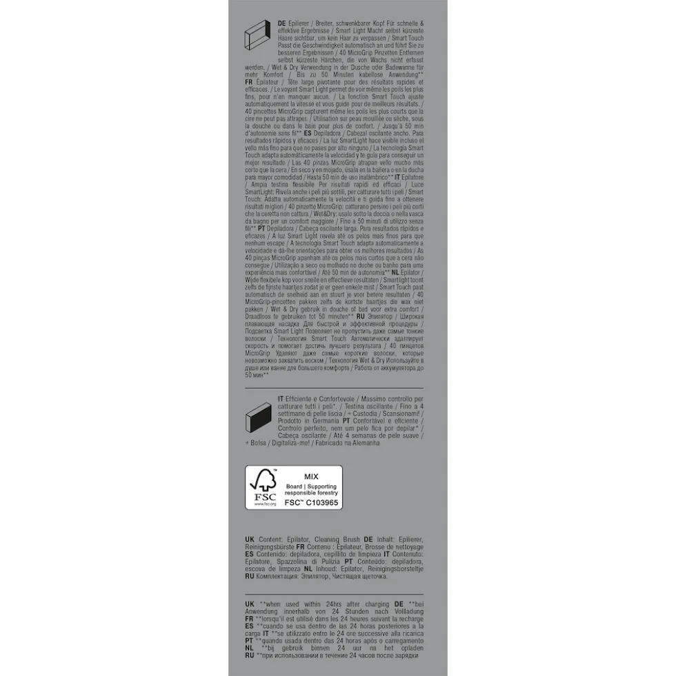 Braun Epilatore Ric 40Pinz 3Acc Wet&Dry 2 Vel