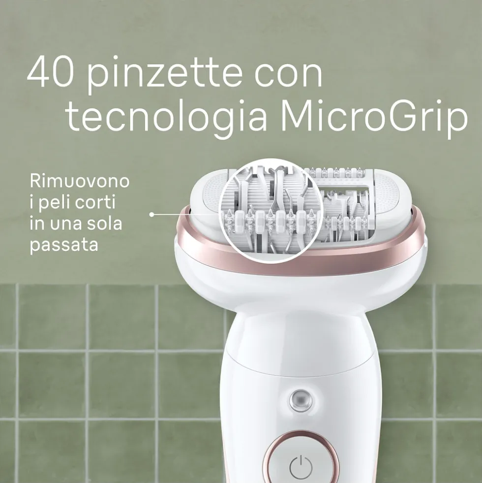 Braun Epilatore Ric 40Pinz 3Acc Wet&Dry 2 Vel