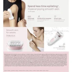 Braun Epilatore Ric 40Pinz 2Acc Wet&Dry Lucesmart