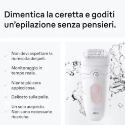 Braun Epilatore Ric 2Vel Con 3Acc 40Min Autonomia
