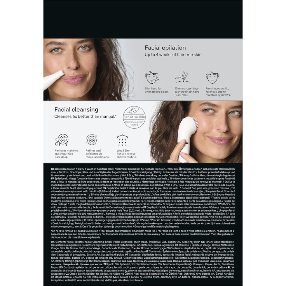 Braun Epilatore Viso Donna Con Spazzola Di Pulizia