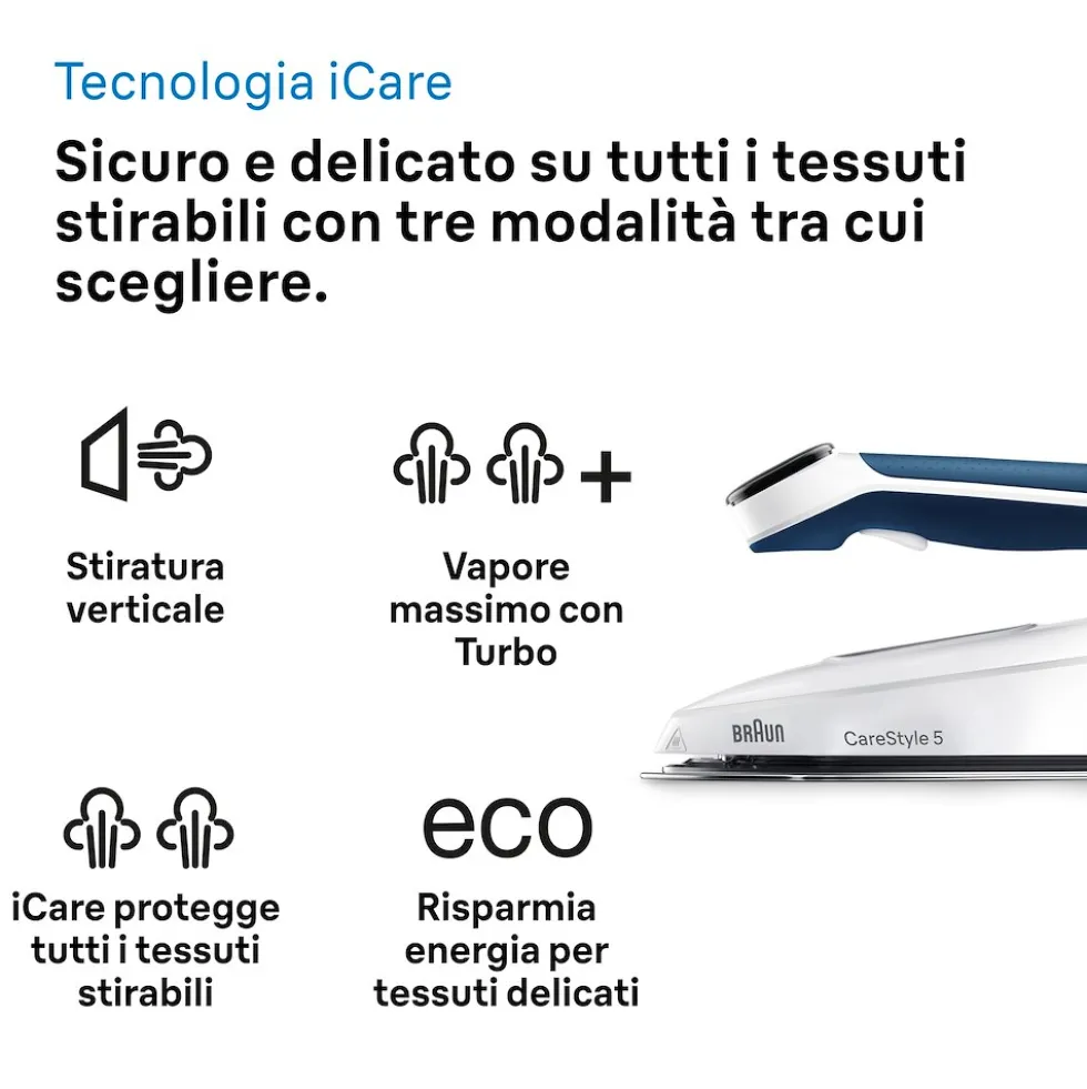 Braun Sist. Stirante Caldaia Caricac. 2400W 7Bar 140Gr Serbatoio 2L Nero