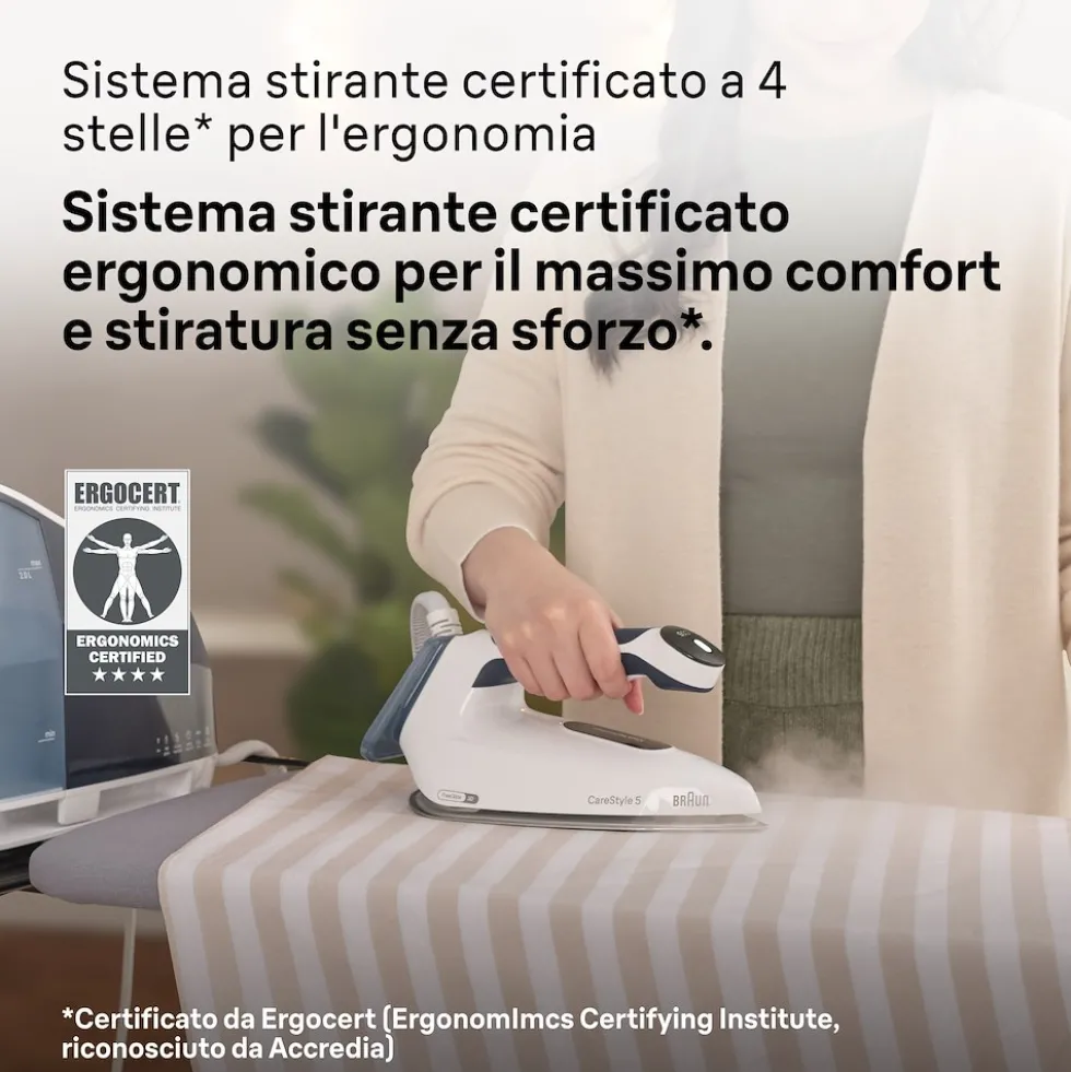 Braun Sist. Stirante Caldaia Caricac. 2400W 7Bar 140Gr Serbatoio 2L Nero