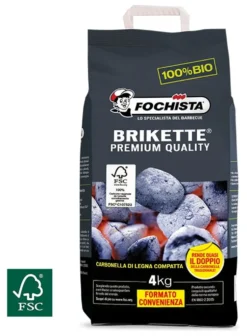 Bricchetti carbone Fochista 415144K Premium Brikkette