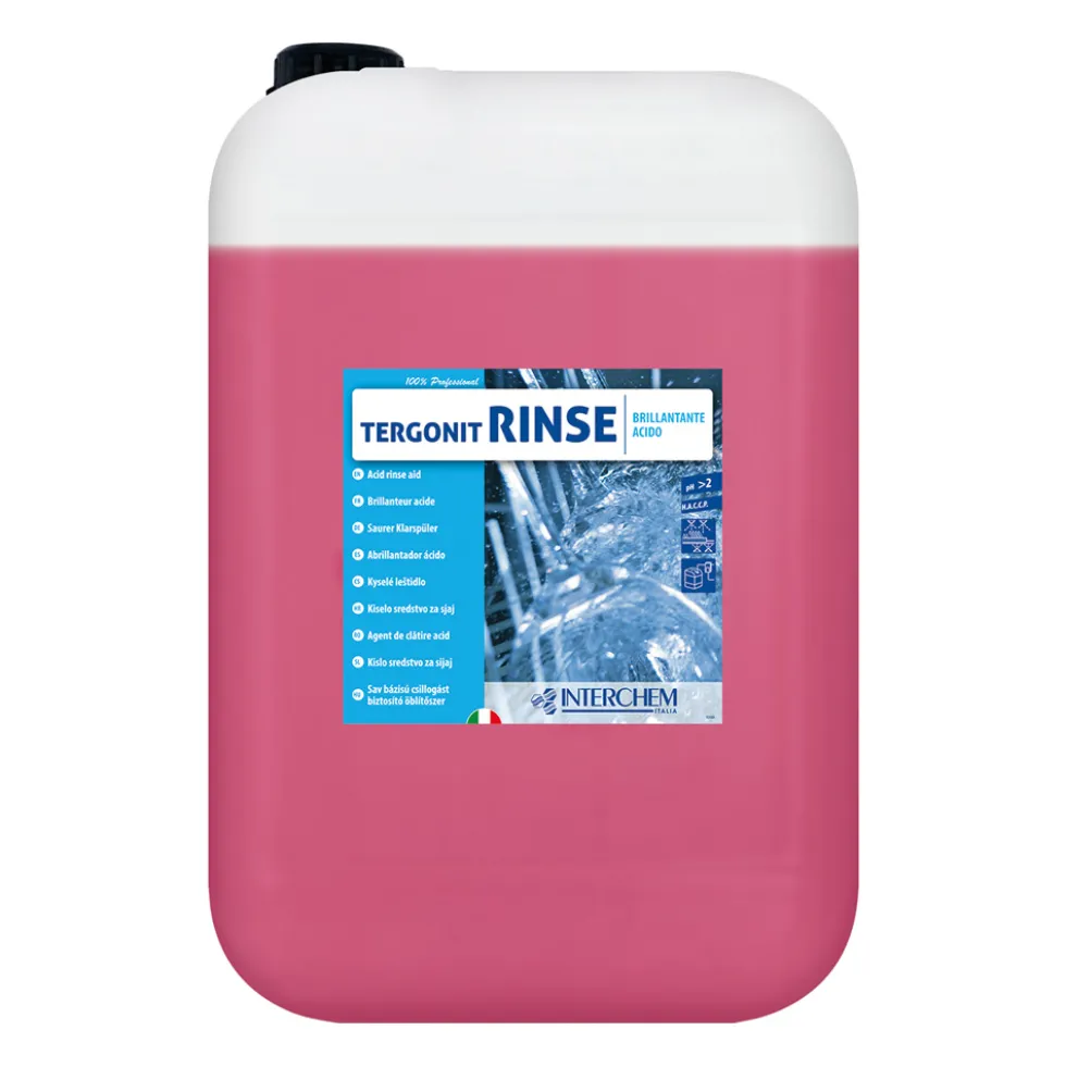 Brillantante acido per lavastoviglie professionale Tergonit Rinse 20 kg