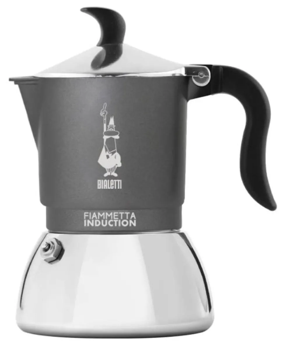 Caffettiera Bialetti 0007145 FIAMMETTA INDUCTION Grigio e Cromo