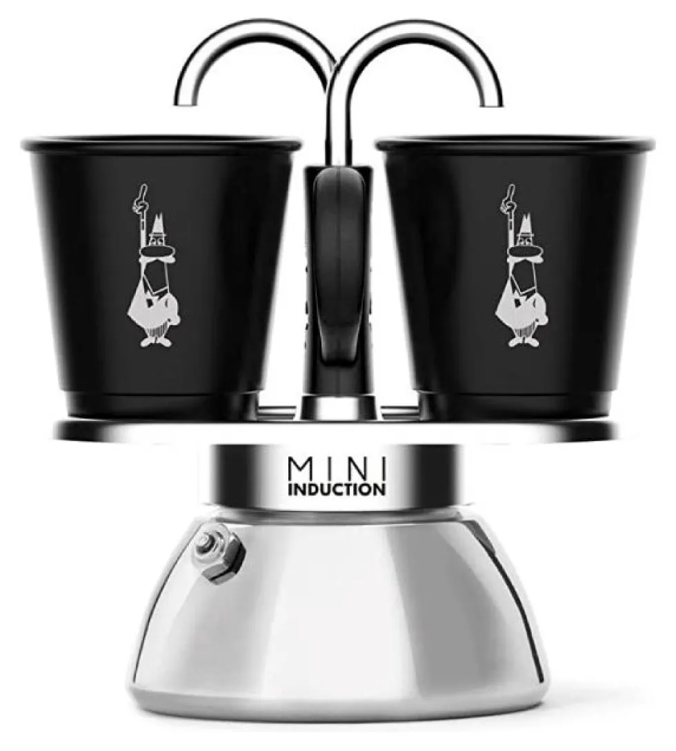 Caffettiera Bialetti 0007310 MINI EXPRESS INDUCTION Cromo e Nero