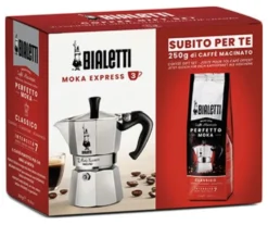 Caffettiera Bialetti 0003544 MOKA EXPRESS Con Caffè Perfetto 250 Gr Cr