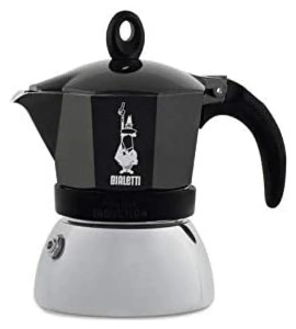Caffettiera Bialetti 0006934 MOKA INDUCTION Cromo e Nero