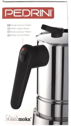 Caffettiera Pedrini 02CF038 STEEL MOKA INDUCTION Cromo lucido