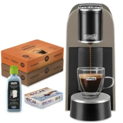 Caffitaly Arka Macchina da caffè con 96 capsule e kit pulizia - Desert Taupe
