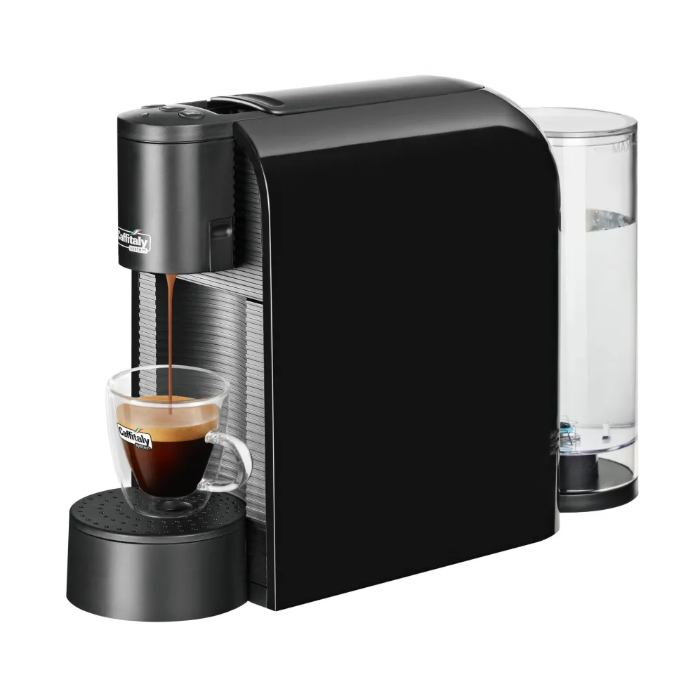 Caffitaly Volta Macchina da caffè con 96 capsule e kit pulizia - Nera