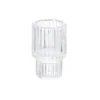 Candelabro in glass rigato trasparente Ø 4 x h 7 cm - Floreal