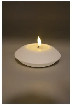 Candela led Pre Qu' Italia D4019 effetto fiamma cera fusa Bianco