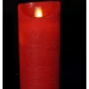 Candela led Pre Qu' Italia D2227 effetto fiamma con timer Rosso