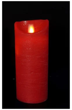 Candela led Pre Qu' Italia D2227 effetto fiamma con timer Rosso