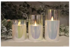 Candela led Pre Qu' Italia D3005 effetto fiamma con timer Iridescente