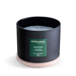 Candela profumata naturali Ipnotica - Pepe rosa e Ambra grigia 380 gr - collezione Essenza