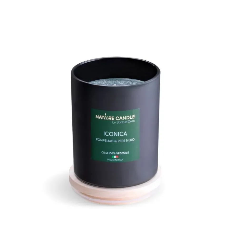 Candela profumata naturali Iconica - Pompelmo e Pepe Nero 200 gr - collezione Essenza