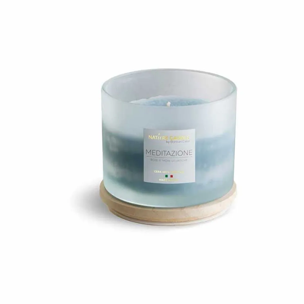 Candela profumata naturali Meditazione - Rose e More selvatiche 380 gr - collezione Amati