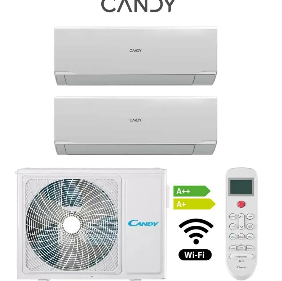 CANDY CONDIZIONATORE DUAL SPLIT9000+9000 A++/A+ PURA WIFI CY-2T14OUT