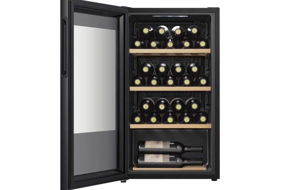 Cantina vino Hisense RW12D4NWG0, 30 bottiglie, ripiani in legno